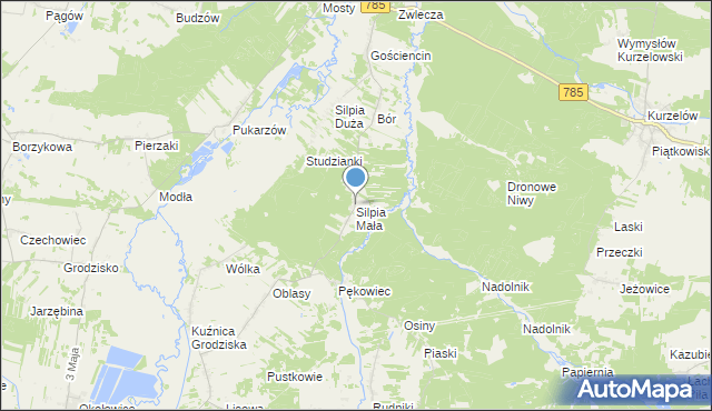 mapa Silpia Mała, Silpia Mała na mapie Targeo